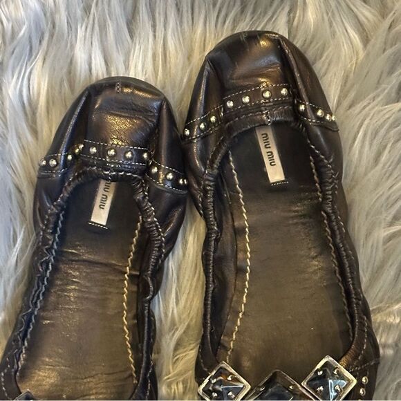 miu miu ballet flats size 38 - Picture 4 of 11